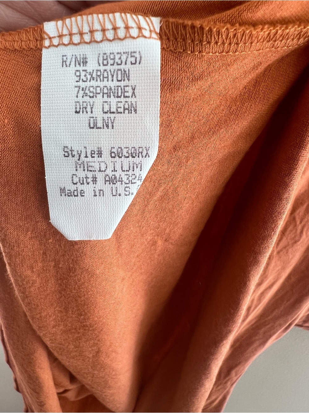 Sky Rust Orange Draped Tunic with Gold Chain Medallion - Picture 7 of 7
